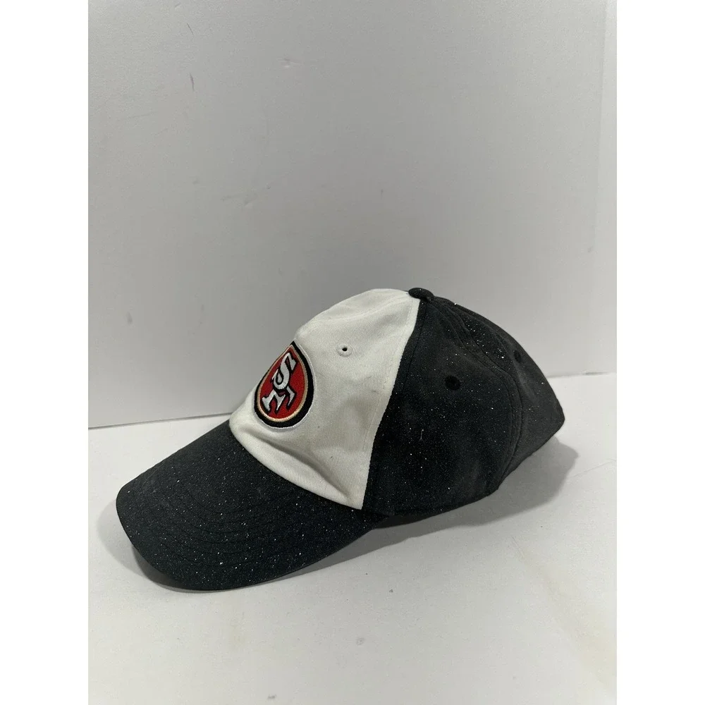 SAN FRANCISCO 49ers HAT WOMEN'S Team Apparel Glitter Sparkling Black SF Cap RAR
